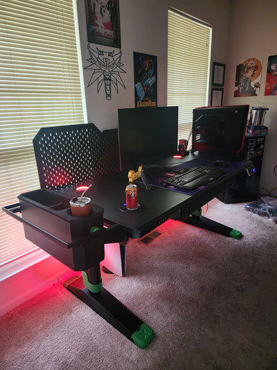 Livtab Cyberone Standing Desk with drawer -Dual Motor, cable management