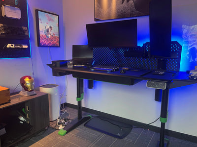 Livtab Cyberone Standing Desk with drawer -Dual Motor, cable management