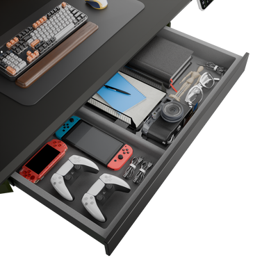 Livtab Cyberone Standing Desk with drawer -Dual Motor, cable management