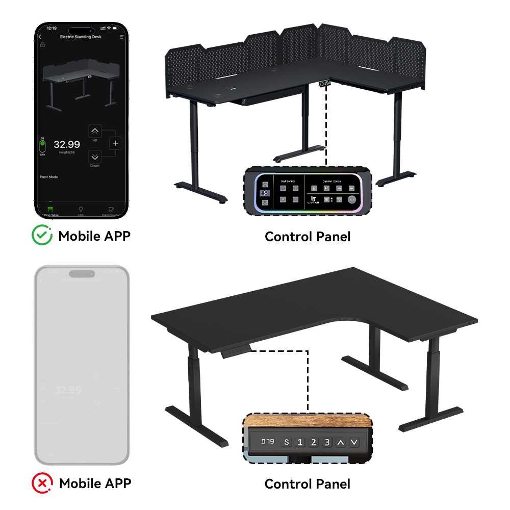 Livtab Cyberone Modular L-shaped Standing desk