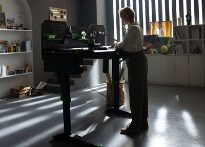 Livtab Cyberone Standing Desk with drawer -Dual Motor, cable management