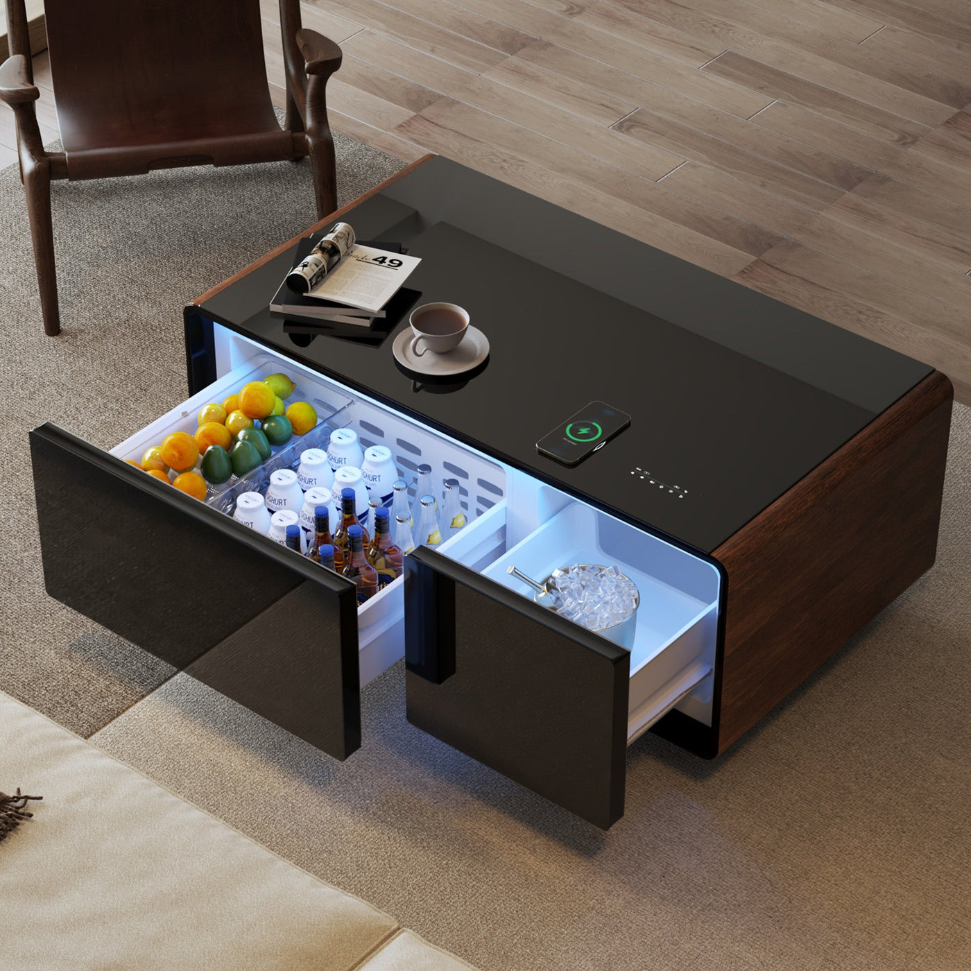 Livtab LT90 FreezerX Smart Coffee Table with Fridge and Freezer