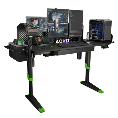 Livtab Cyberone Standing Desk with drawer -Dual Motor, cable management