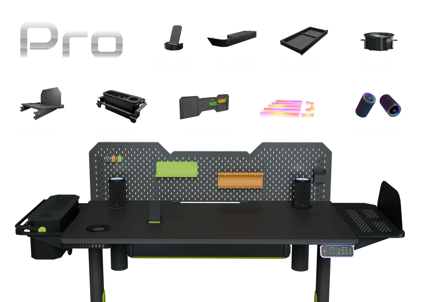 Livtab Cyberone Standing Desk with drawer -Dual Motor, cable management